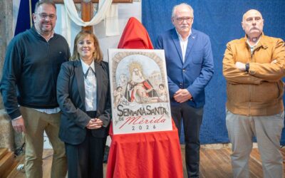 La Santísima Virgen de las Angustias, de la Cofradía Ferroviaria, protagonista del cartel anunciador la Semana Santa de Mérida 2026