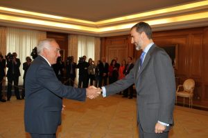 Felipe VI ha recibido en audiencia al alcalde Pedro Acedo