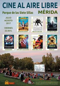 El XI Ciclo de cine al aire libre se celebrará  los viernes en el parque de Las Siete Sillas