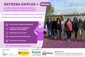 Este viernes, 13 de enero, último día para que mujeres de Mérida se apunten al programa gratuito “Entrena Empleo +”
