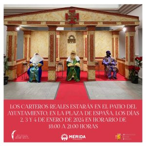 Los carteros reales llegan el martes al Patio del Ayuntamiento a recoger las cartas de los niños y niñas de la ciudad