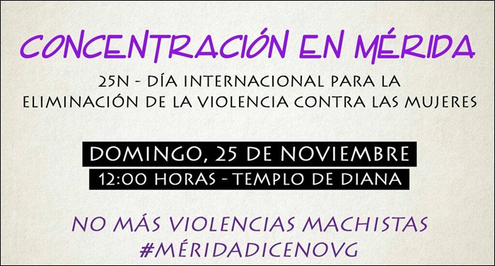 Concentración Día Internacional para la Eliminación Violencia contra las Mujeres