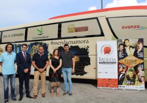 La imagen de Mérida se promociona en la línea de autobús Madrid- Lisboa