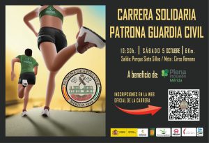 La I Carrera Solidaria del Pilar de Mérida recorrerá la ciudad y tendrá como meta el Circo Romano dentro de los actos de la Patrona de la Guardia Civil