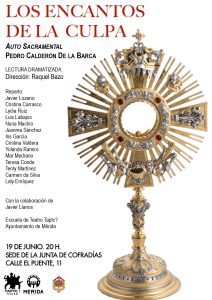 Calderón de la Barca y el auto sacramental Los encantos de la culpa, lectura dramatizada en la sede de la Junta de Cofradías