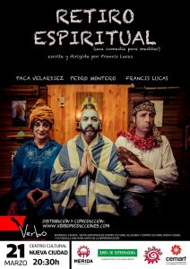 La comedia «Retiro espiritual», el jueves en el Centro Cultural de Nueva Ciudad