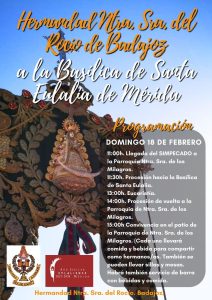 Prosiguen los actos del Año Jubilar Eulaliense con la gran peregrinación, este domingo, de la Hermandad del Rocío de Badajoz