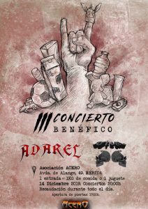 Acero organiza la tercera edición de su concierto de rock solidario