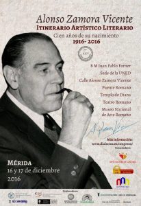 Mérida homenajea a Alonso Zamora Vicente en el centenario de su nacimiento