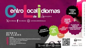 La Universidad Popular de Mérida en colaboración con AUPEX pone en marcha la tercera edición del Centro local de idiomas con una amplia oferta formativa