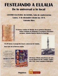 Festejando a Eulalia, una tarde de conferencias en honor a Santa Eulalia