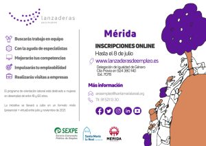 Mérida contará en julio con una nueva Lanzadera de Empleo para ayudar a 20 mujeres en desempleo a reforzar sus competencias digitales y reactivar su búsqueda de empleo