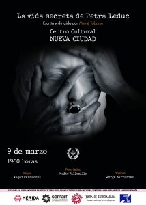 ‘La vida secreta de Petra Leduc’, teatro en el Centro Cultural de Nueva Ciudad