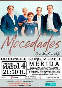 "Mocedades" en el Palacio de Congresos, con entrada gratuita, el próximo viernes