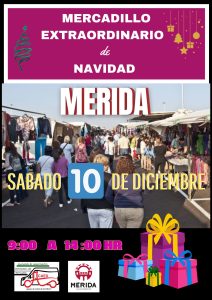 Este sábado, 10 de diciembre, se celebra el Mercadillo extraordinario en el Recinto Ferial
