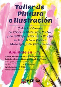 Taller infantil de pintura e ilustración en la biblioteca
