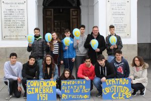 El alcalde participa en un cortometraje del IES Sáenz de Buruaga, que celebra los 60 años de la Unión Europea