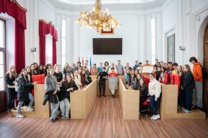 Un grupo de estudiantes franceses participa esta semana en un intercambio con alumnos y alumnas del IES Albarregas