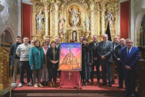 El Cristo de la O emergiendo sobre el Templo de Diana protagoniza el cartel de la Semana Santa realizado por la pintora Nuria Barrera Bellido