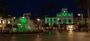 La fachada del Ayuntamiento, la fuente de la Plaza y algunos monumentos se iluminan mañana en color verde por el Día Mundial de la Meningitis