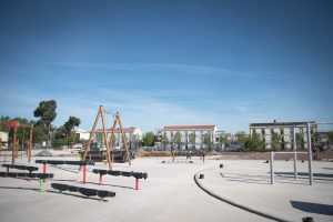 El alcalde, Antonio Rodríguez Osuna, visita las obras de la Ciudad de la Infancia que avanzan a muy buen ritmo y ya pueden diferenciarse los distintos espacios con los que contará este macroparque