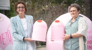 Ya se encuentran instalados en el Paseo de Roma los dos iglús rosa de la campaña “Recicla vidrio por ellas”