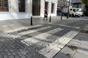 El próximo lunes se cortará el acceso al tráfico en la Plaza de España para la reparación de los pasos de peatones