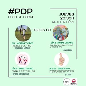 El Plan de Parke ofrecerá en agosto talleres de circo, teatro, murales urbanos y bailes K- Pop en cuatro grandes zonas verdes de la ciudad