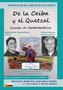 Mañana se presenta el libro solidario ‘De la ceiba y el quetzal’, de Montserrat Abumalham