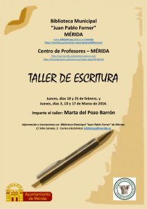 Taller de escritura en la Biblioteca Municipal
