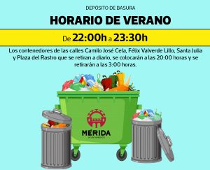 Entra en vigor el horario de verano de recogida de residuos y depósito en los contenedores