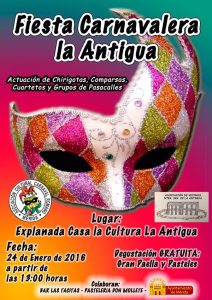La carnavalada de La Antigua ofrecerá una degustación gratuita de paella y pasteles