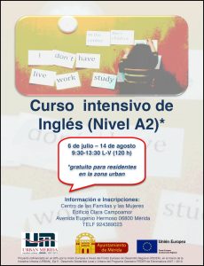 Cursos Intensivos de inglés para fomentar la inserción laboral en la zona Urban