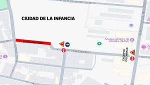 Corte al tráfico de la calle Pontezuelas, en el tramo entre Reyes Huertas y Diego María Crehuet