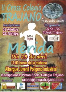 El colegio Trajano organiza el II Cross popular bajo el lema ‘Por una ciudad saludable’