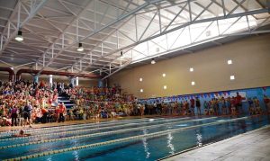 Más de seiscientos alumnos participan en la gymkana escolar de natación