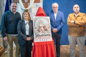 La Santísima Virgen de las Angustias, de la Cofradía Ferroviaria, protagonista del cartel anunciador la Semana Santa de Mérida 2026