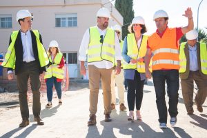 El alcalde visita las obras de mejora de la Depuradora de Mérida donde la Junta invierte más de tres millones y medio de euros