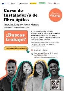 Mérida acoge la quinta edición de Impulsa Empleo Joven con formación en fibra óptica y prácticas en empresas para mejorar la empleabilidad juvenil