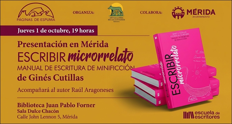 Presentación del libro ‘Escribir Microrrelato’ de Ginés Cutillas