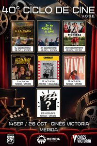 Los Cines Victoria proyectarán siete películas en versión original con motivo de la 40ª edición del Ciclo de Cine en V.O.S.E. del Cine Club Forum de Mérida